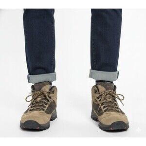 Bearpaw Boots Mens Hiking Size 8 Brown Leather Lace Up Waterproof